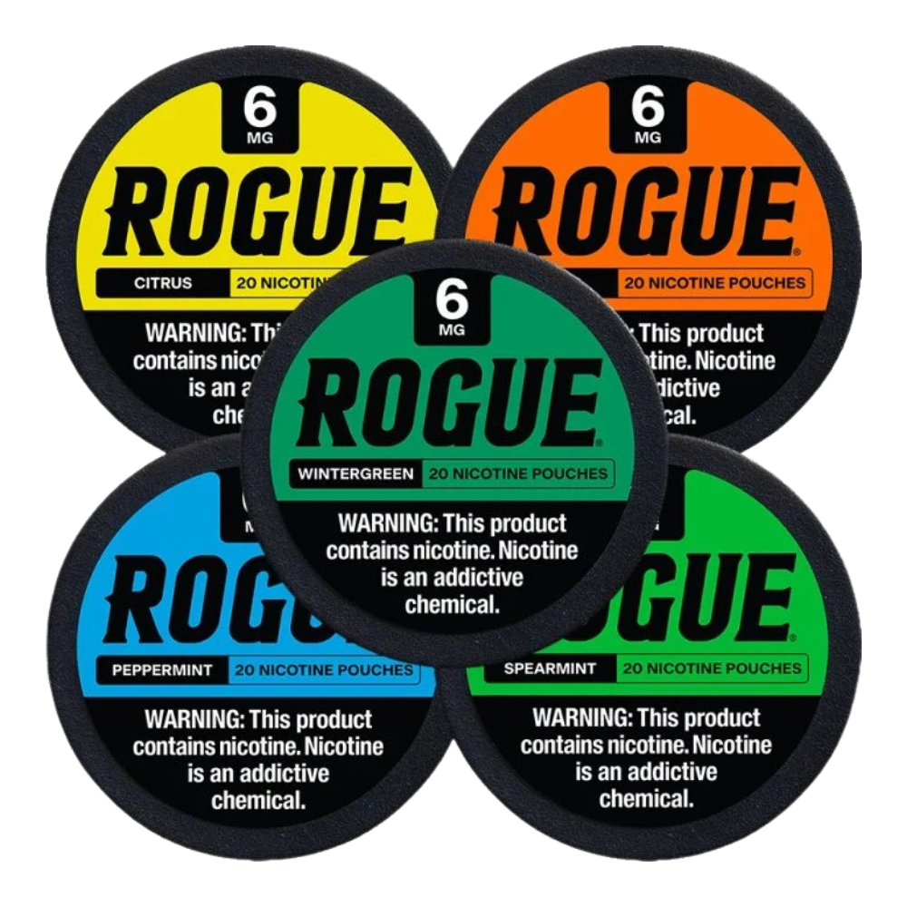 Rogue nicotine pouch tins — one of TinsXpress's top selling brands