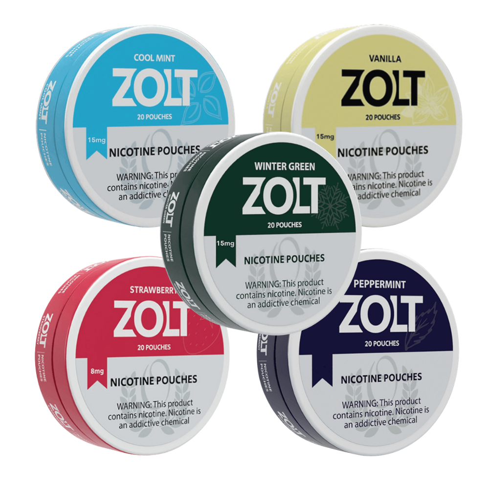 Zolt nicotine pouches in multiple flavours — buy online in Canada at TinsXpress