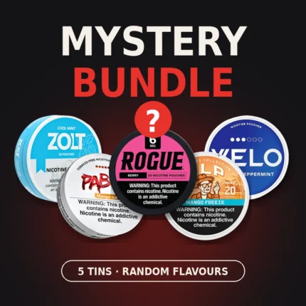 Mystery Nicotine Pouch Bundle – Random Flavours | 5 Tins nicotine pouches tin