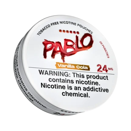 PABLO Pouches Vanilla Cola 24mg nicotine pouches tin