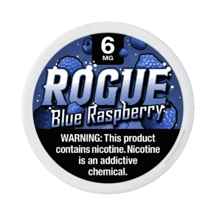Blue Raspberry 6mg Rogue nicotine pouches tin