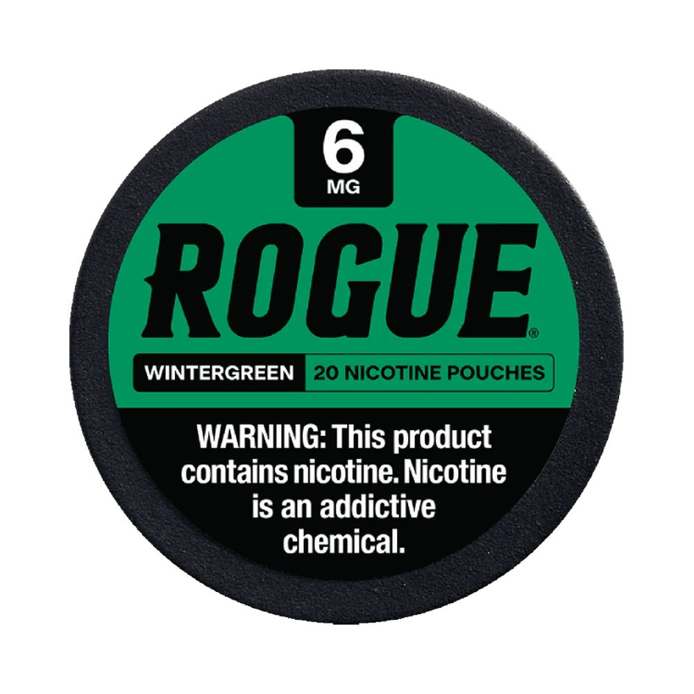 Rogue-Wintergreen-6mg-tx Wintergreen Rogue 6mg nicotine pouches tin