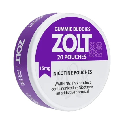 Gummie Buddies Zolt 15mg nicotine pouches tin