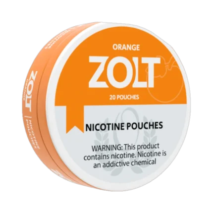 Orange Zolt 15mg nicotine pouches tin