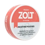 Peach Zolt 15mg nicotine pouches tin