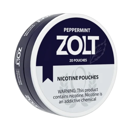Peppermint Zolt 15mg nicotine pouches tin