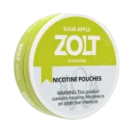 Sour Apple Zolt 15mg nicotine pouches tin