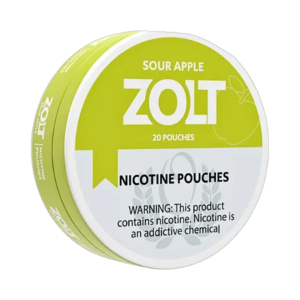 Sour Apple Zolt 15mg nicotine pouches tin
