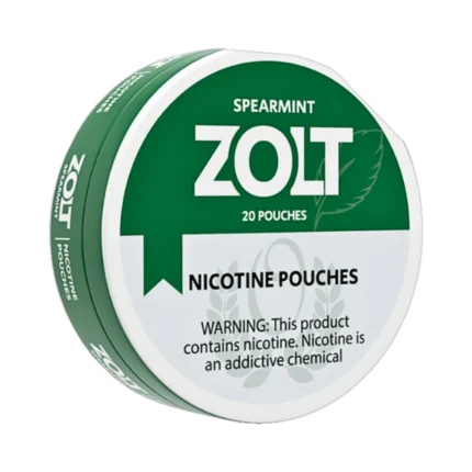 Spearmint Zolt 15mg nicotine pouches tin
