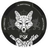 White Fox Black Edition nicotine pouch tin